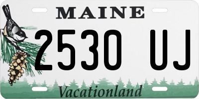 ME license plate 2530UJ