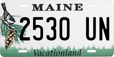 ME license plate 2530UN