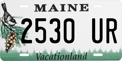 ME license plate 2530UR