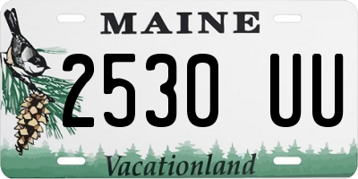 ME license plate 2530UU