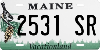 ME license plate 2531SR