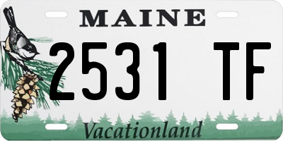 ME license plate 2531TF