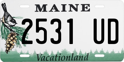 ME license plate 2531UD