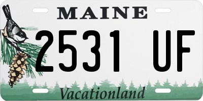 ME license plate 2531UF