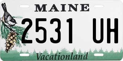 ME license plate 2531UH