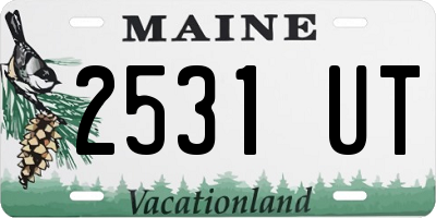 ME license plate 2531UT