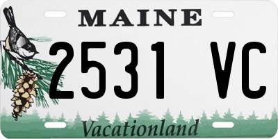 ME license plate 2531VC