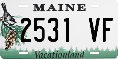 ME license plate 2531VF