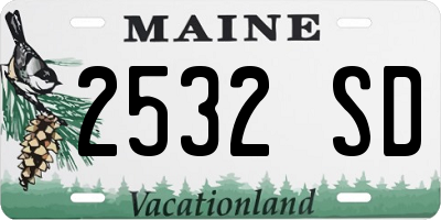 ME license plate 2532SD