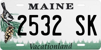 ME license plate 2532SK