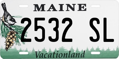 ME license plate 2532SL