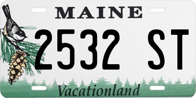 ME license plate 2532ST
