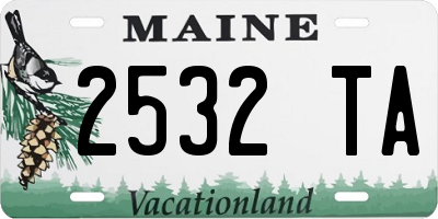 ME license plate 2532TA