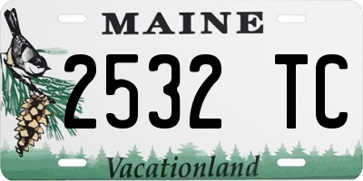 ME license plate 2532TC