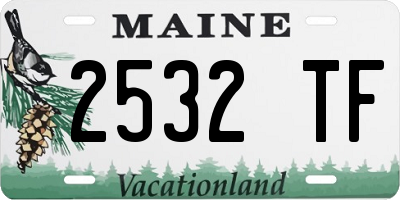 ME license plate 2532TF