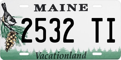 ME license plate 2532TI