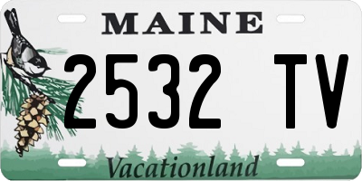 ME license plate 2532TV
