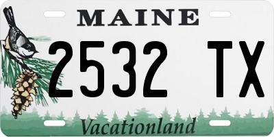ME license plate 2532TX