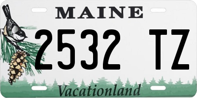 ME license plate 2532TZ