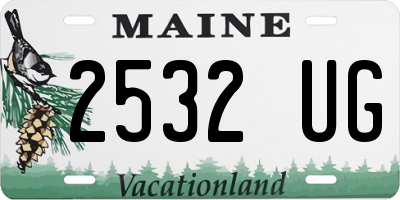 ME license plate 2532UG