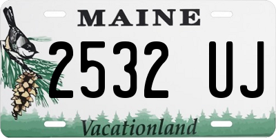 ME license plate 2532UJ
