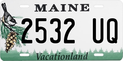 ME license plate 2532UQ