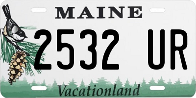 ME license plate 2532UR