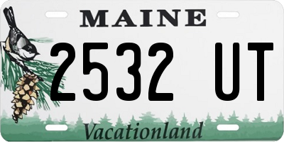 ME license plate 2532UT
