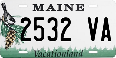 ME license plate 2532VA