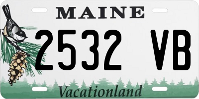 ME license plate 2532VB