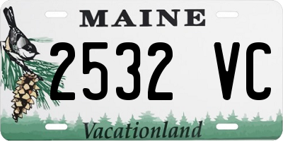 ME license plate 2532VC