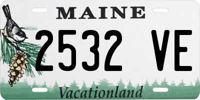ME license plate 2532VE