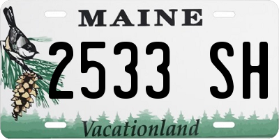 ME license plate 2533SH