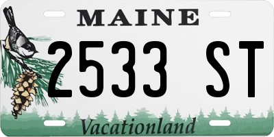 ME license plate 2533ST