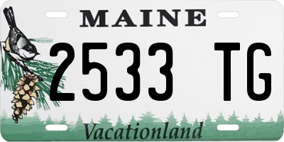 ME license plate 2533TG