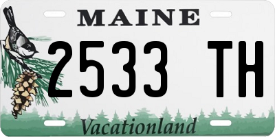 ME license plate 2533TH