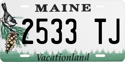 ME license plate 2533TJ