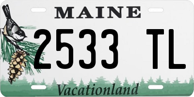 ME license plate 2533TL
