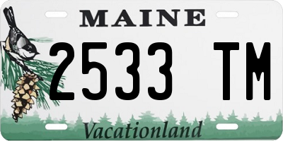 ME license plate 2533TM