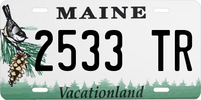 ME license plate 2533TR