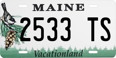 ME license plate 2533TS