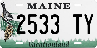 ME license plate 2533TY