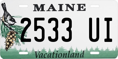 ME license plate 2533UI