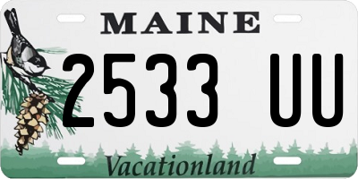 ME license plate 2533UU