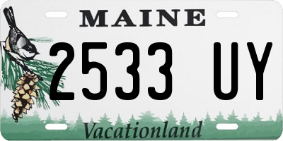 ME license plate 2533UY