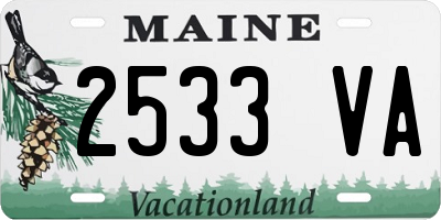 ME license plate 2533VA