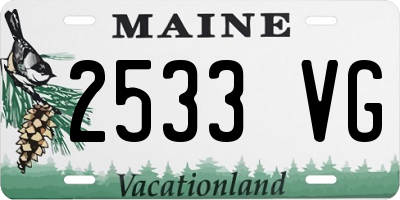 ME license plate 2533VG