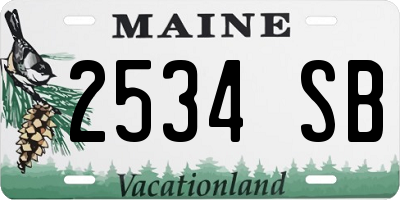 ME license plate 2534SB