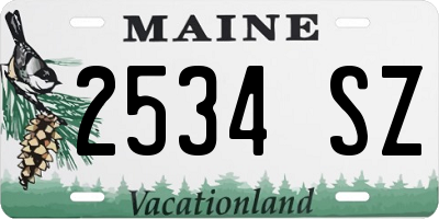 ME license plate 2534SZ