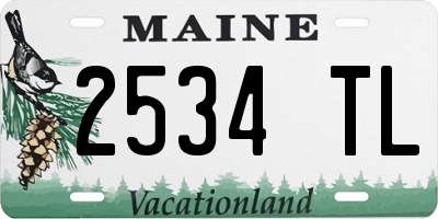 ME license plate 2534TL